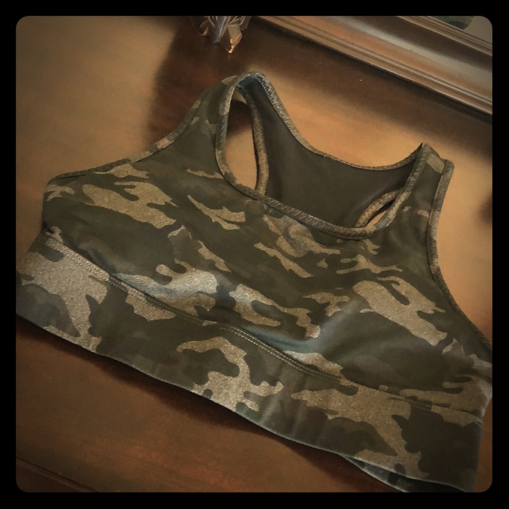 Camo Fabletics sports bra